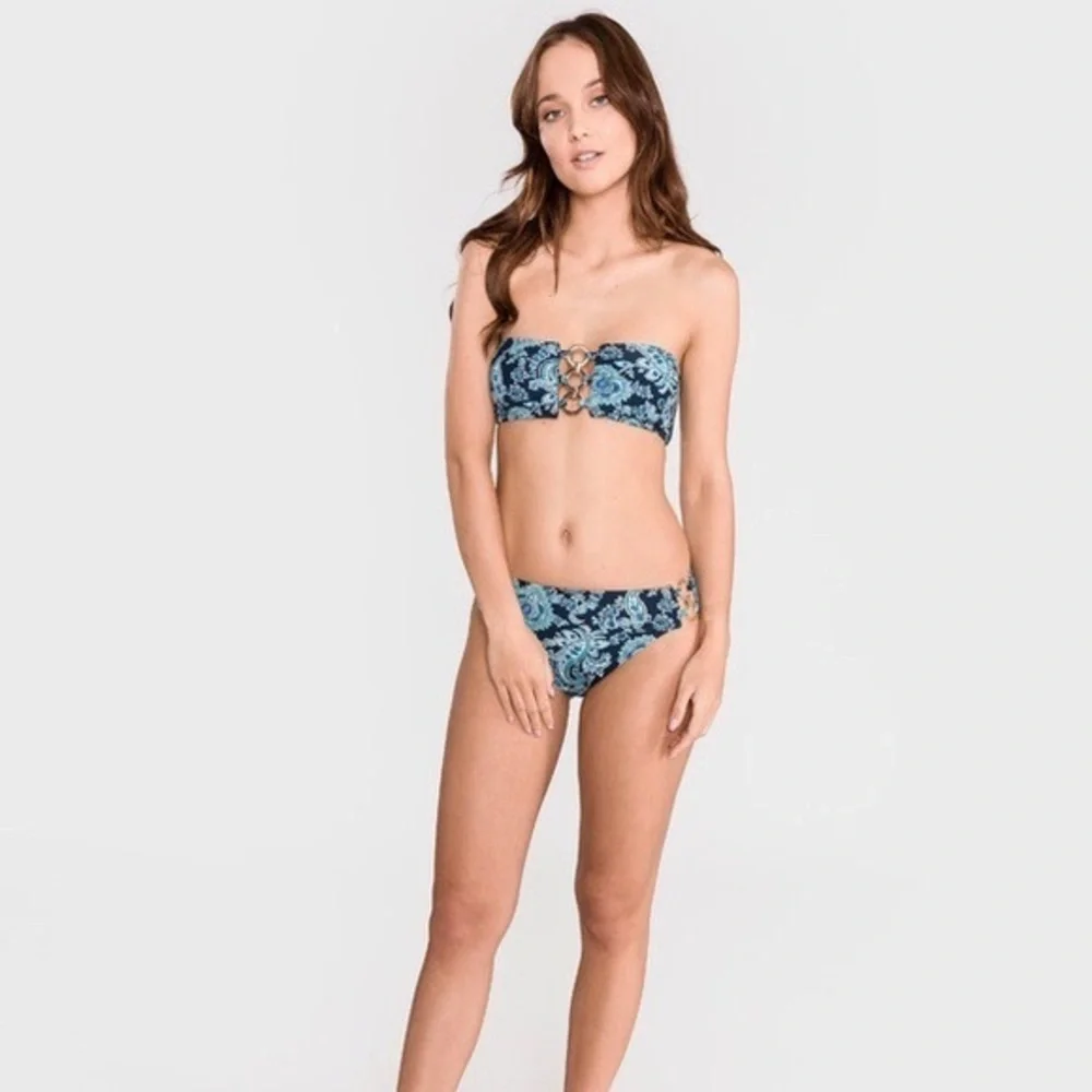 MICHAEL KORS Blue Paisley Bikini Bottom XS - Picture 3 of 14